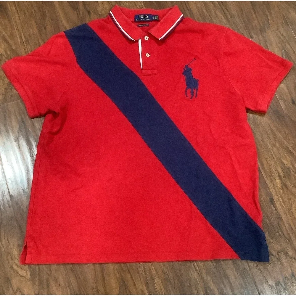Ralph Lauren Polo Men's Red X-Large  Big Pony Logo Embroider Sash